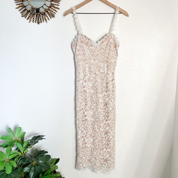 Lulus White Lace Crochet Midi Dress size small - Picture 4 of 14